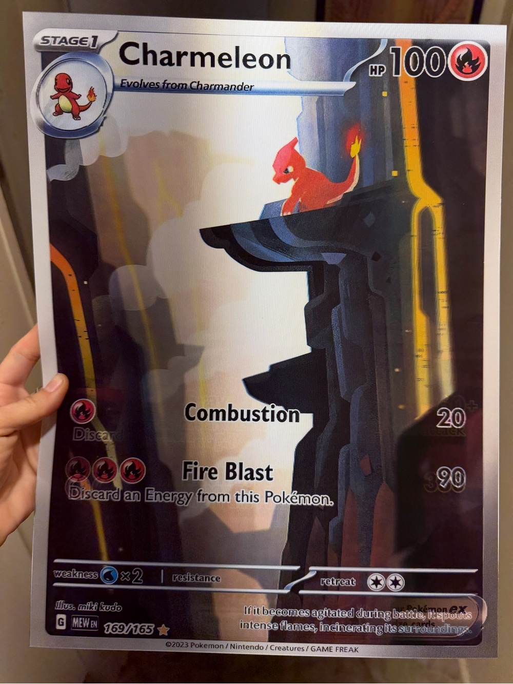 Charmander Charizard Charmeleon Pokémon 3D Holographic Lenticular Poster